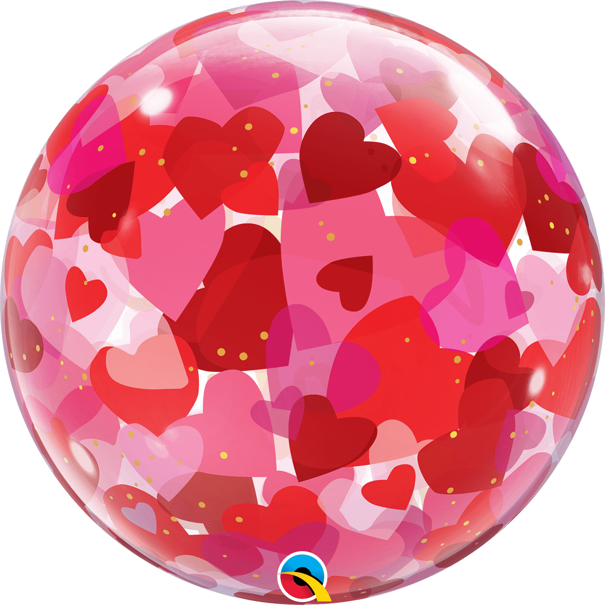 Qualatex I Love You Paper Hearts 22″ Bubble Balloon