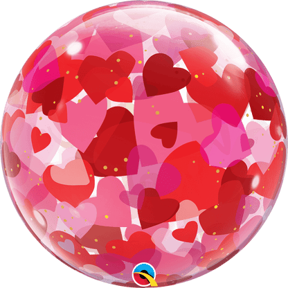 Qualatex I Love You Paper Hearts 22″ Bubble Balloon