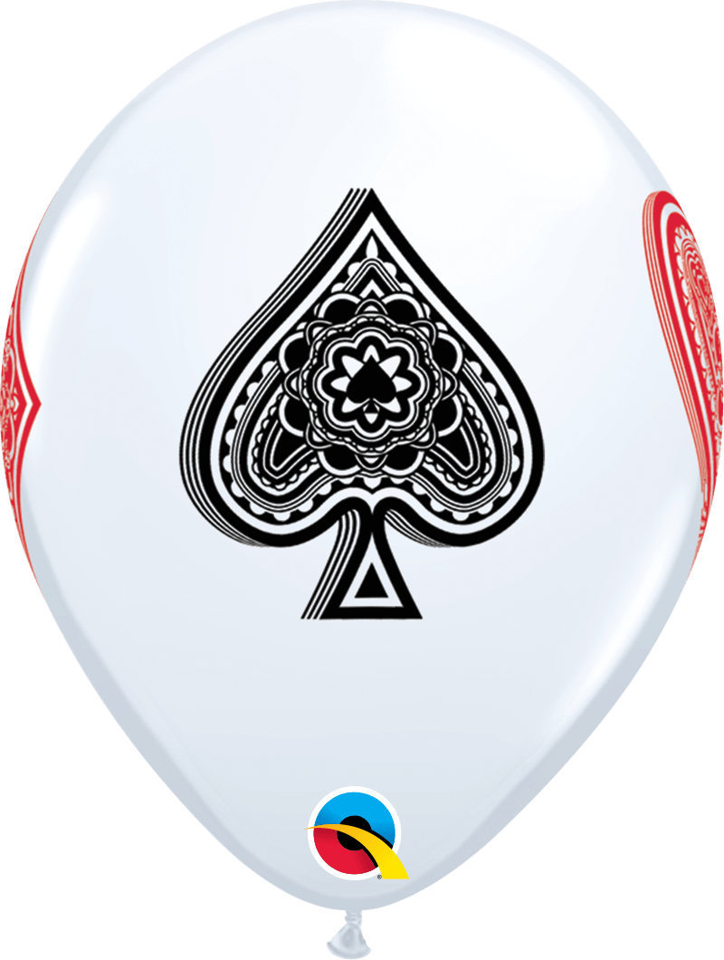 Qualatex Latex 11" Round Card Suits Latex Balloons (50 pack)