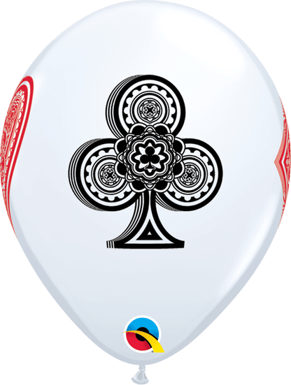 Qualatex Latex 11" Round Card Suits Latex Balloons (50 pack)