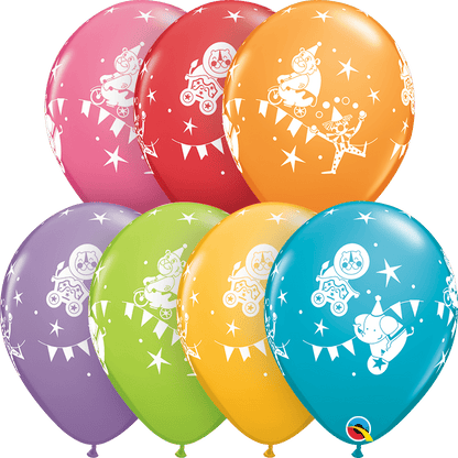 Qualatex Latex 11" Round Circus Parade Latex Balloons (50 pack)