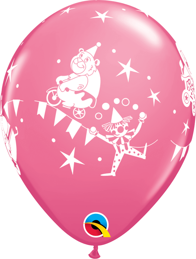 Qualatex Latex 11" Round Circus Parade Latex Balloons (50 pack)