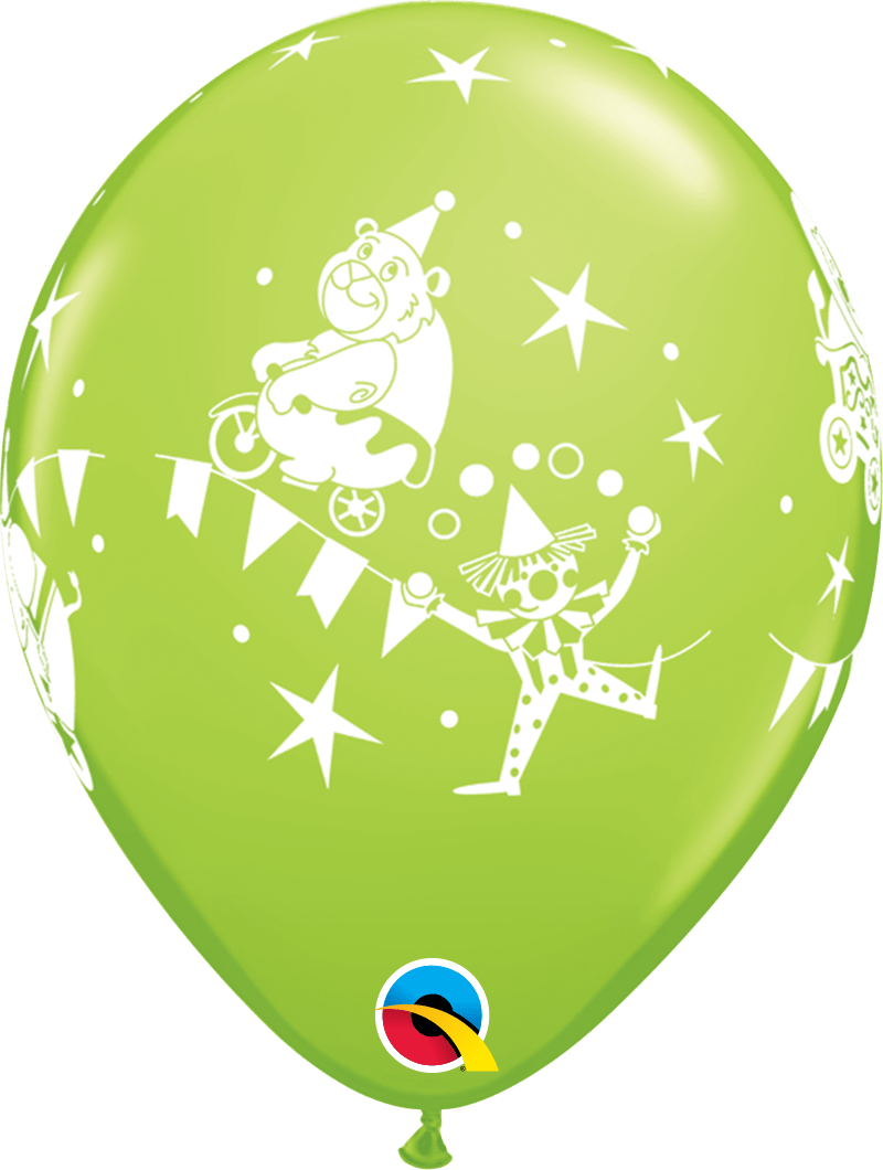 Qualatex Latex 11" Round Circus Parade Latex Balloons (50 pack)