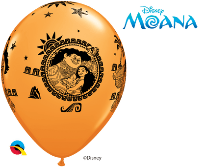 Qualatex Latex 11" Round Disney Moana & Maui Balloons (25 pack)