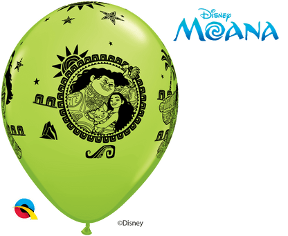 Qualatex Latex 11" Round Disney Moana & Maui Balloons (25 pack)