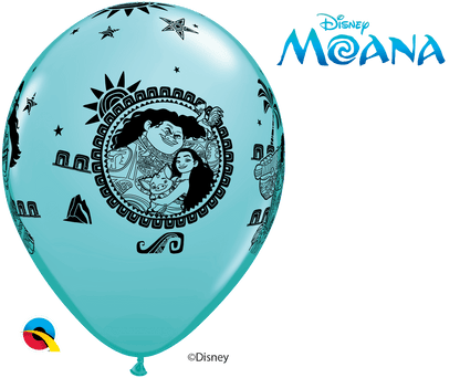 Qualatex Latex 11" Round Disney Moana & Maui Balloons (25 pack)