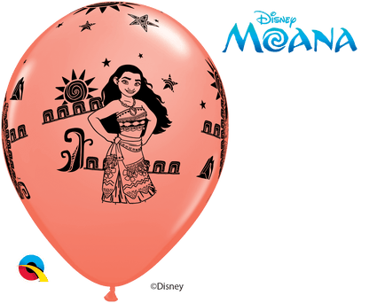 Qualatex Latex 11" Round Disney Moana & Maui Balloons (25 pack)