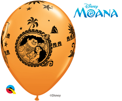 Qualatex Latex 11" Round Disney Moana & Maui Balloons (25 pack)