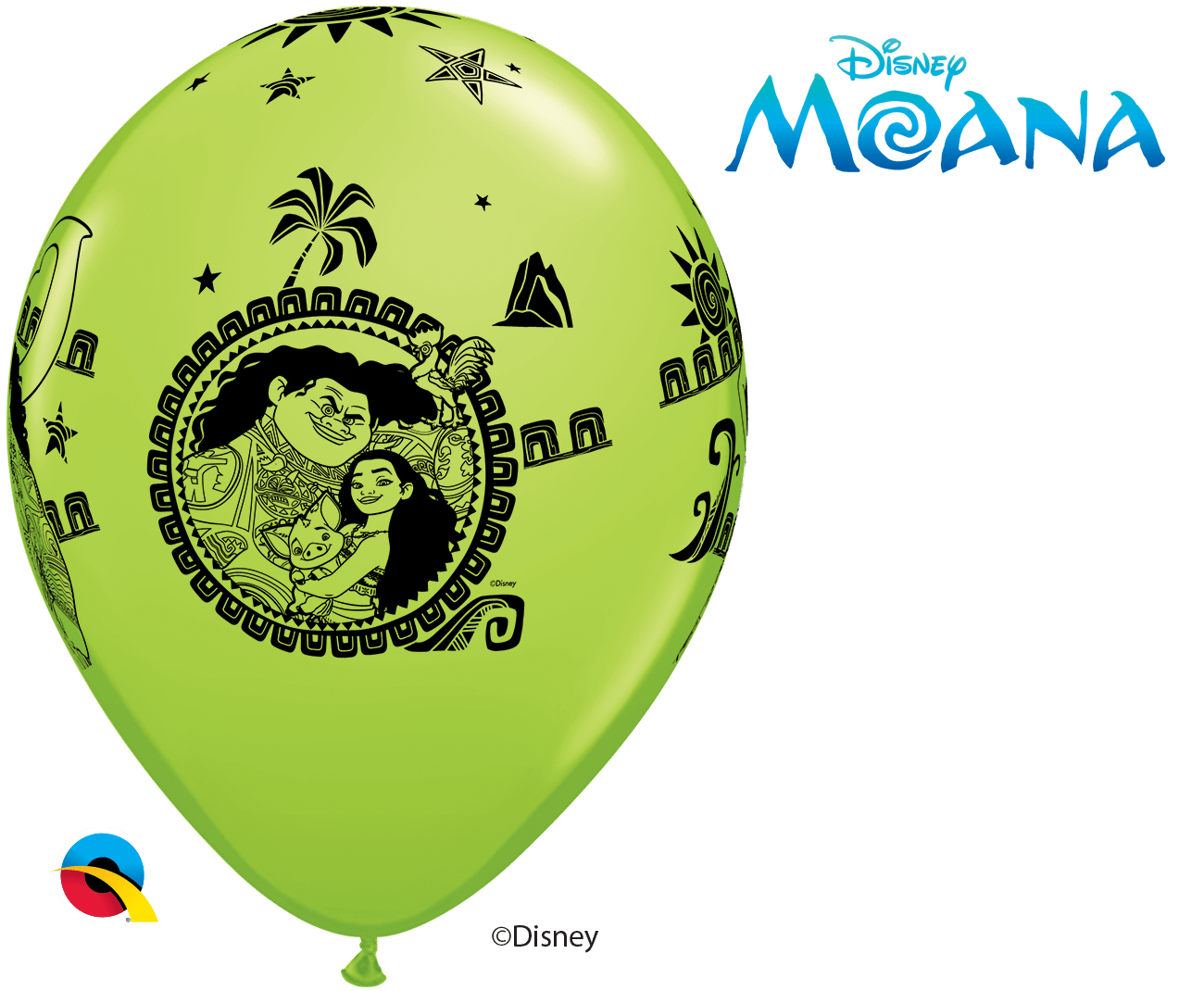 Qualatex Latex 11" Round Disney Moana & Maui Balloons (25 pack)