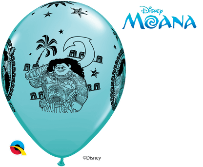 Qualatex Latex 11" Round Disney Moana & Maui Balloons (25 pack)