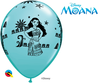 Qualatex Latex 11" Round Disney Moana & Maui Balloons (25 pack)