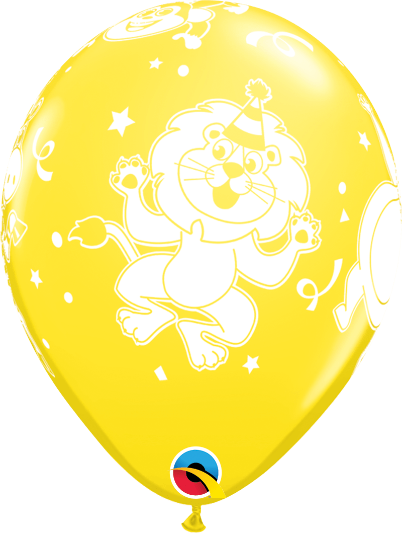 Qualatex Latex 11" Round Party Animals Balloons (50 pack)