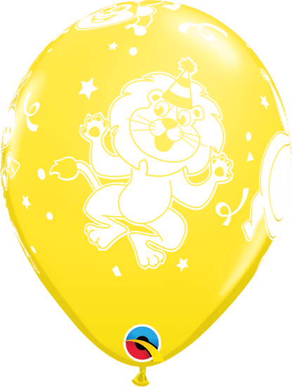 Qualatex Latex 11" Round Party Animals Balloons (50 pack)