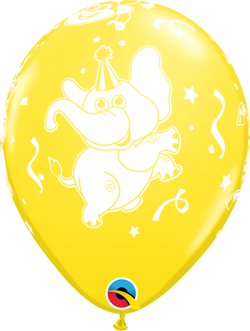 Qualatex Latex 11" Round Party Animals Balloons (50 pack)