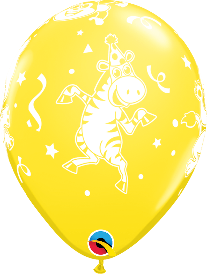 Qualatex Latex 11" Round Party Animals Balloons (50 pack)