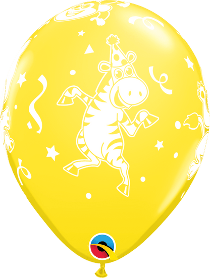Qualatex Latex 11" Round Party Animals Balloons (50 pack)