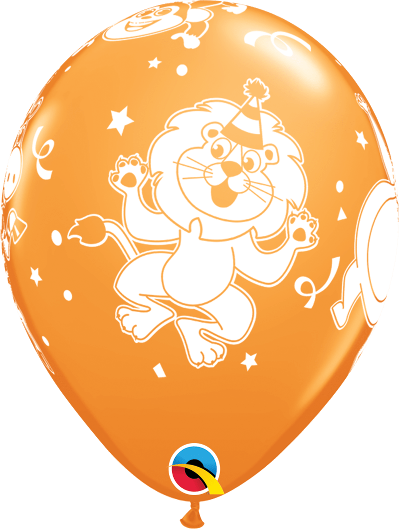 Qualatex Latex 11" Round Party Animals Balloons (50 pack)
