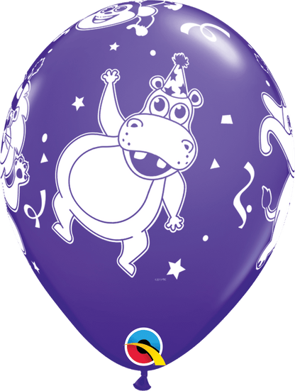 Qualatex Latex 11" Round Party Animals Balloons (50 pack)