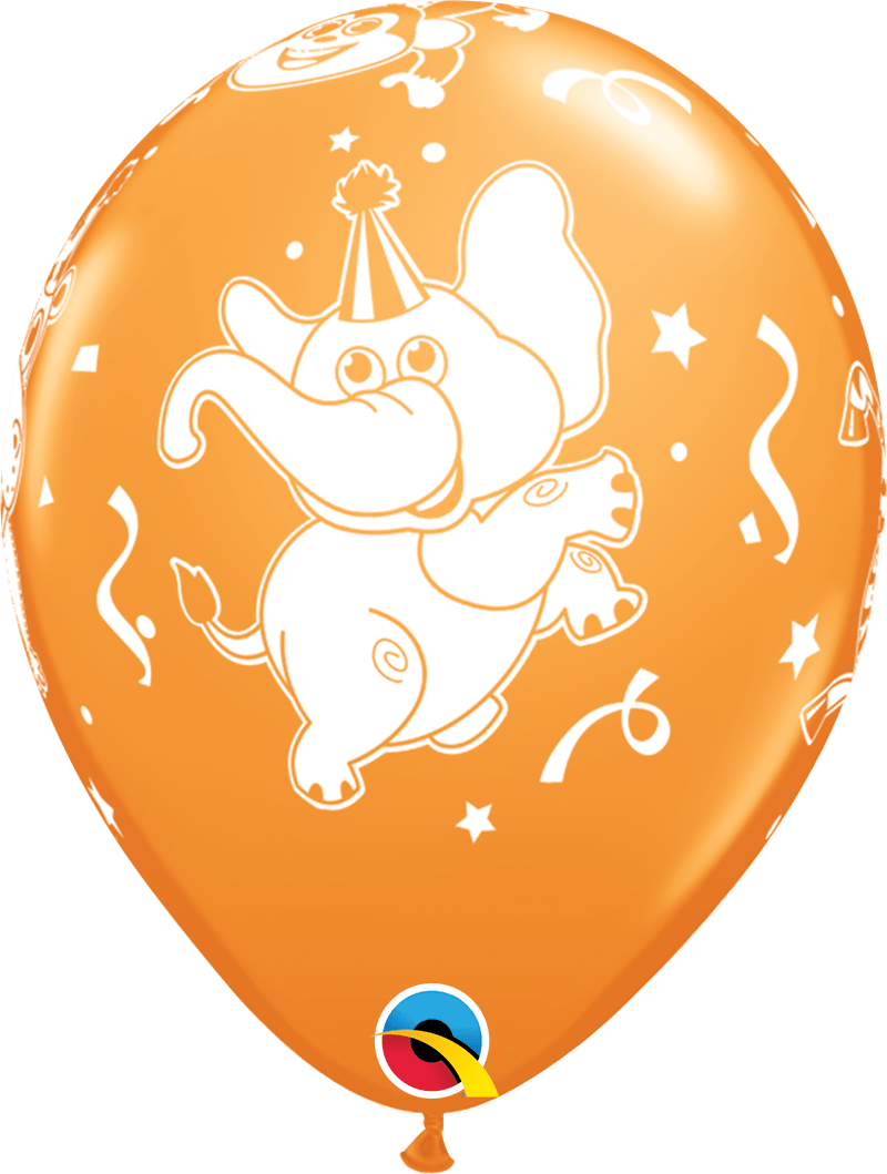 Qualatex Latex 11" Round Party Animals Balloons (50 pack)