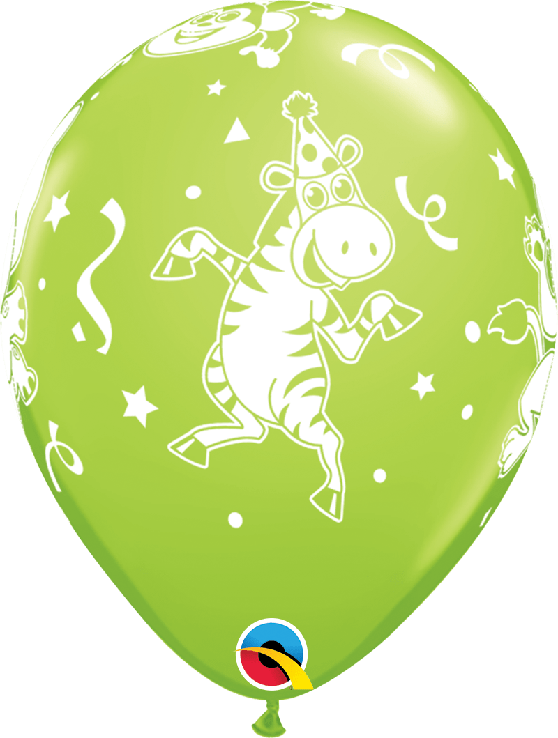 Qualatex Latex 11" Round Party Animals Balloons (50 pack)