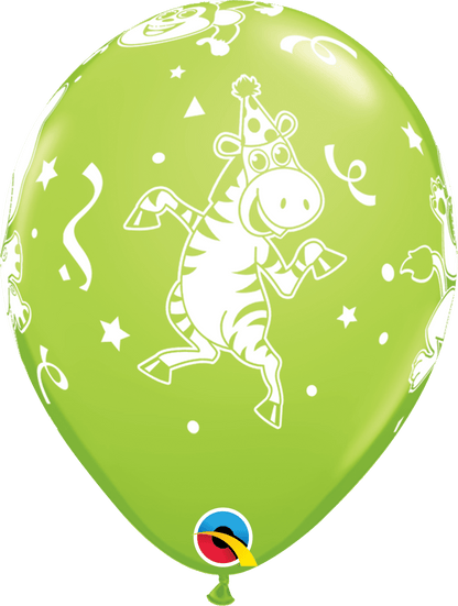 Qualatex Latex 11" Round Party Animals Balloons (50 pack)