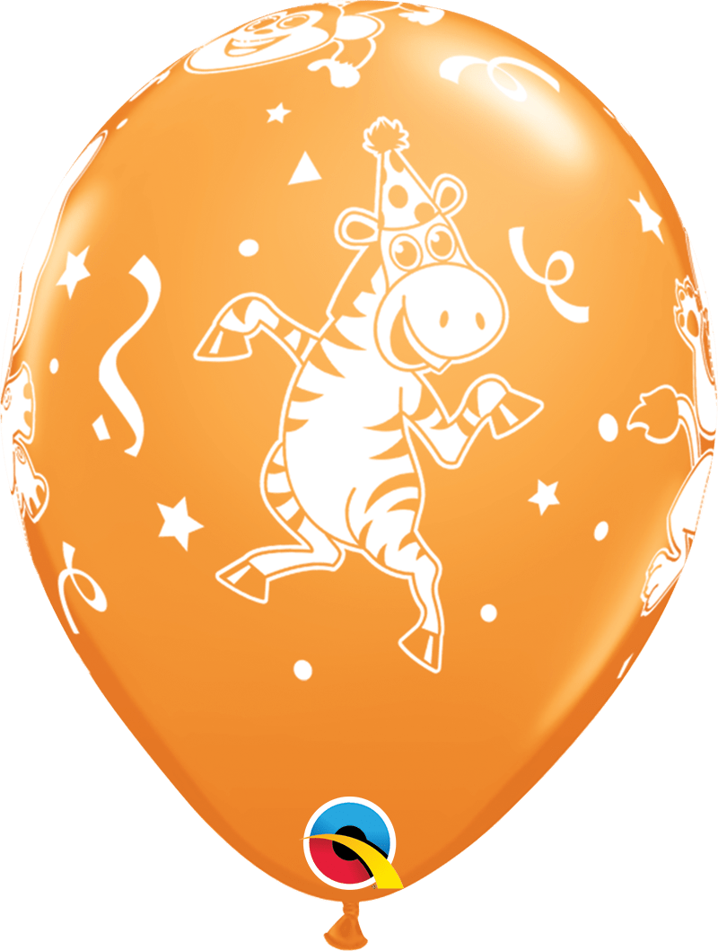 Qualatex Latex 11" Round Party Animals Balloons (50 pack)