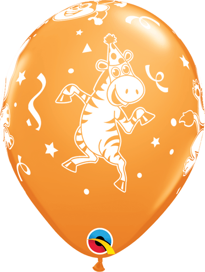 Qualatex Latex 11" Round Party Animals Balloons (50 pack)