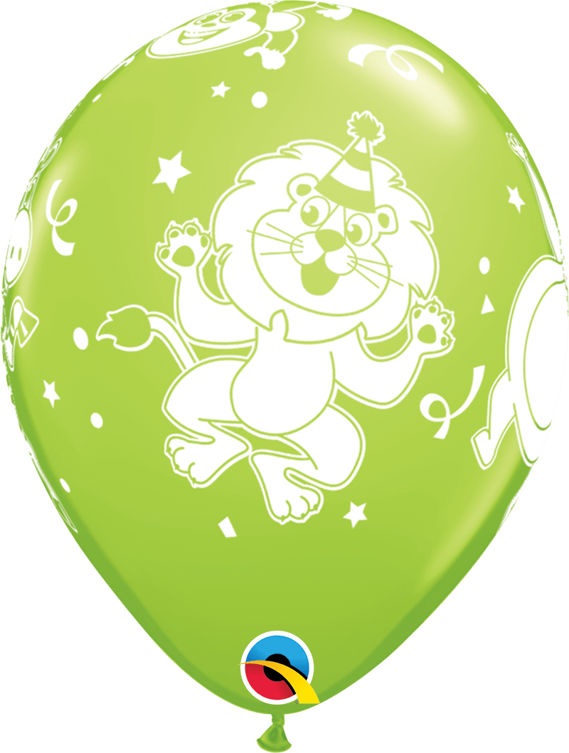 Qualatex Latex 11" Round Party Animals Balloons (50 pack)