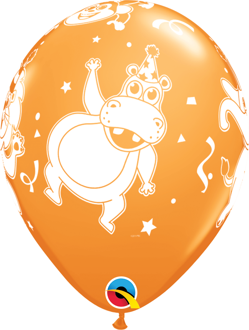 Qualatex Latex 11" Round Party Animals Balloons (50 pack)