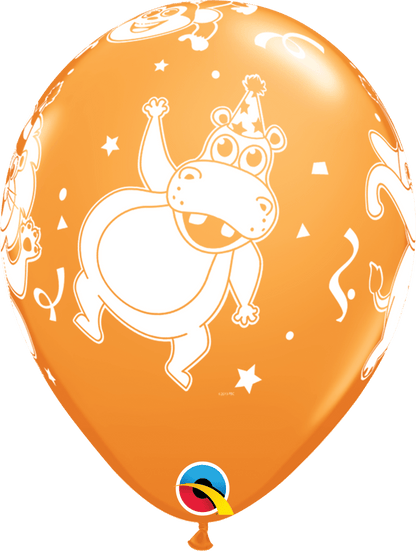 Qualatex Latex 11" Round Party Animals Balloons (50 pack)