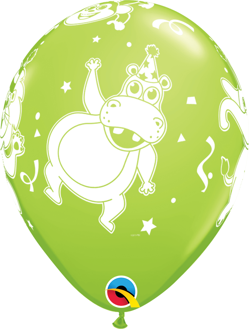 Qualatex Latex 11" Round Party Animals Balloons (50 pack)