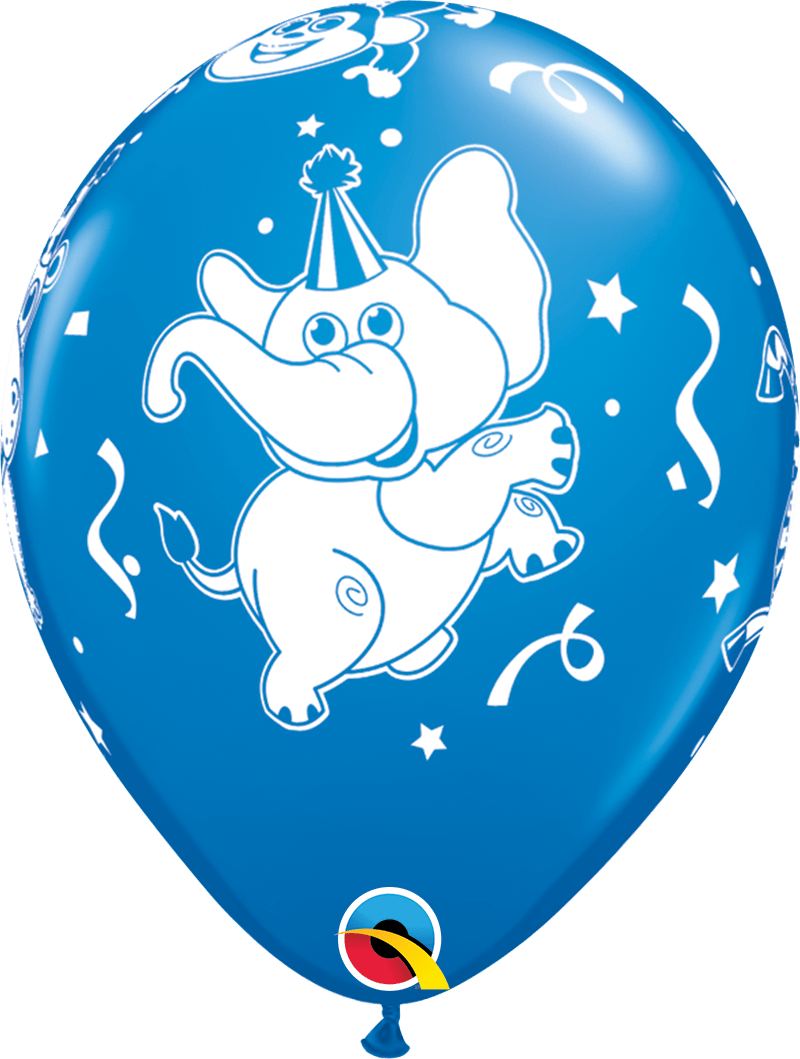 Qualatex Latex 11" Round Party Animals Balloons (50 pack)