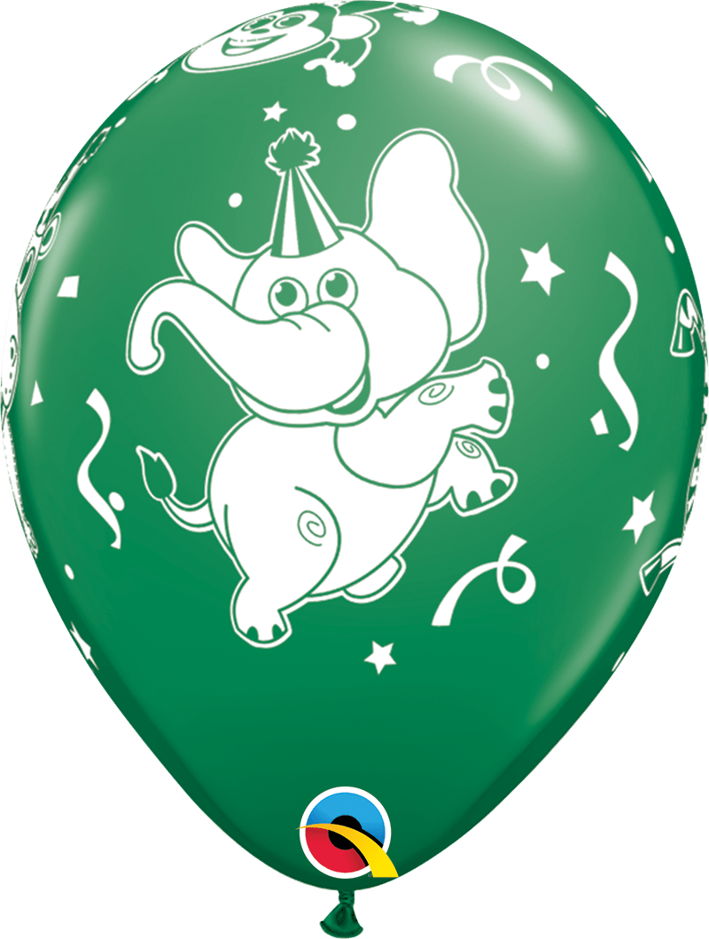 Qualatex Latex 11" Round Party Animals Balloons (50 pack)