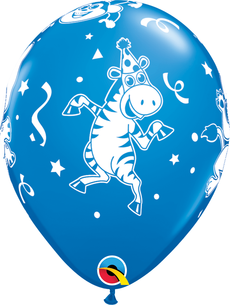 Qualatex Latex 11" Round Party Animals Balloons (50 pack)