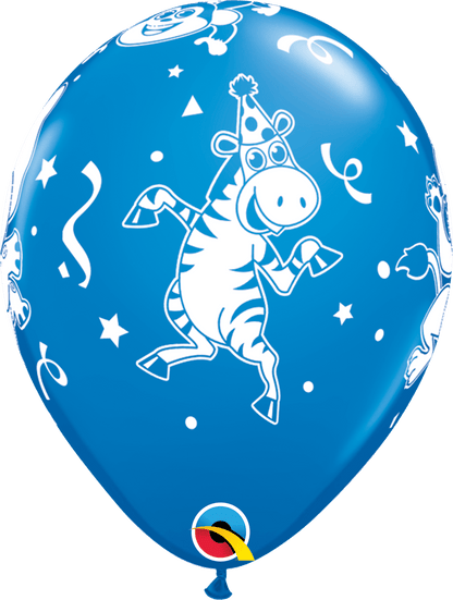 Qualatex Latex 11" Round Party Animals Balloons (50 pack)