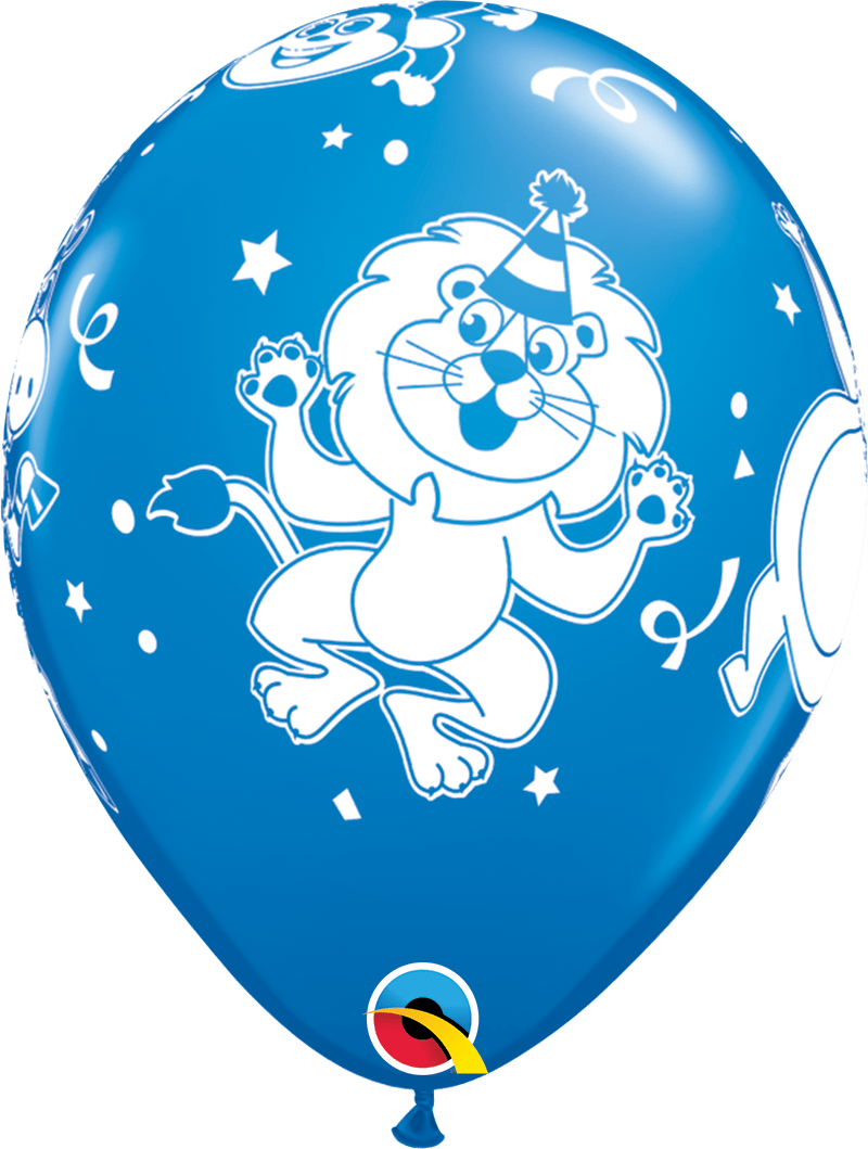 Qualatex Latex 11" Round Party Animals Balloons (50 pack)