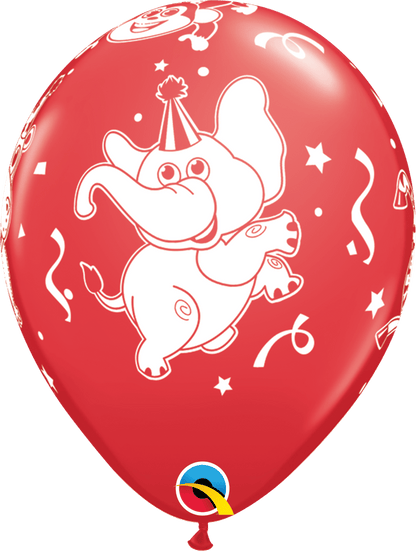 Qualatex Latex 11" Round Party Animals Balloons (50 pack)