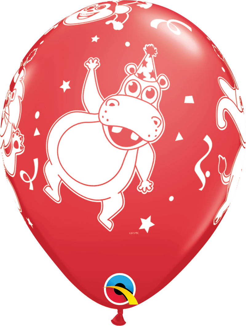 Qualatex Latex 11" Round Party Animals Balloons (50 pack)