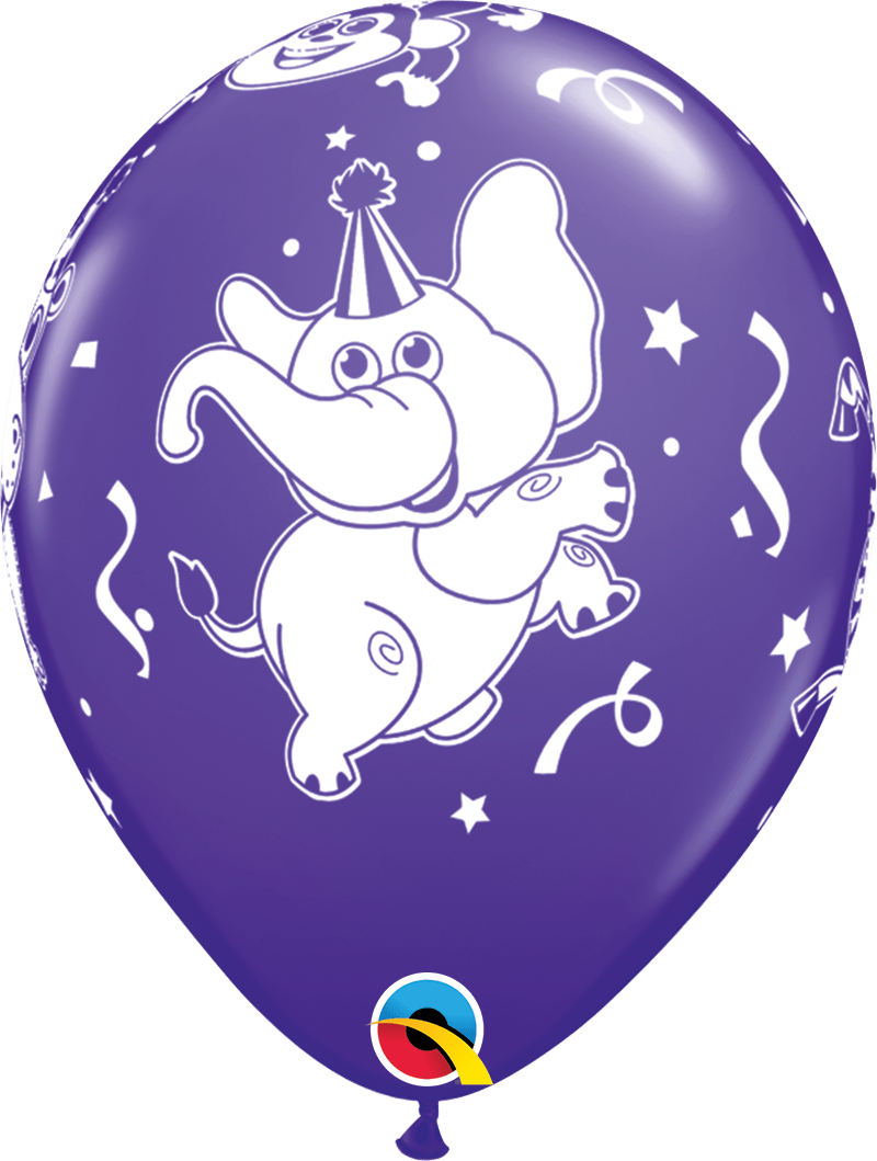 Qualatex Latex 11" Round Party Animals Balloons (50 pack)