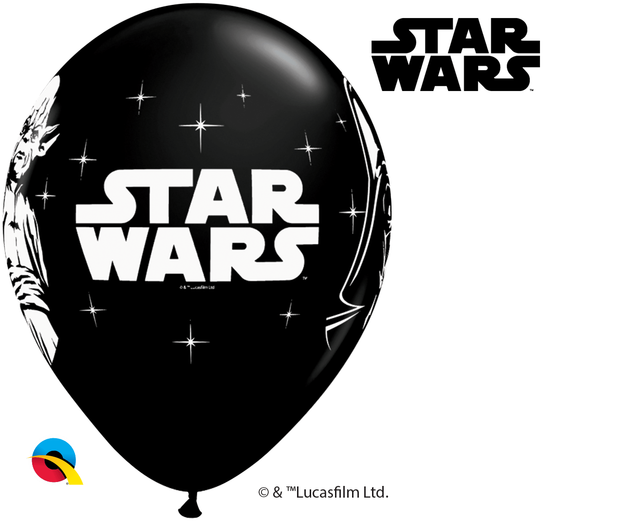 Qualatex Latex 11" Round Star Wars Balloons (25 pack)