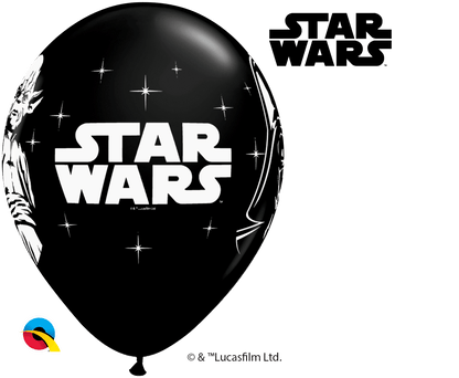 Qualatex Latex 11" Round Star Wars Balloons (25 pack)