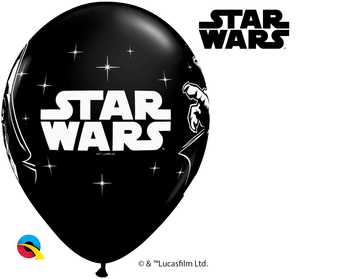 Qualatex Latex 11" Round Star Wars Balloons (25 pack)