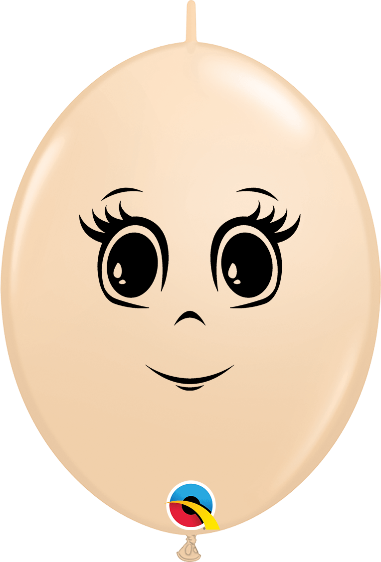 Qualatex Latex 12″ Blush Feminine Face QuickLink Latex Balloons (50)