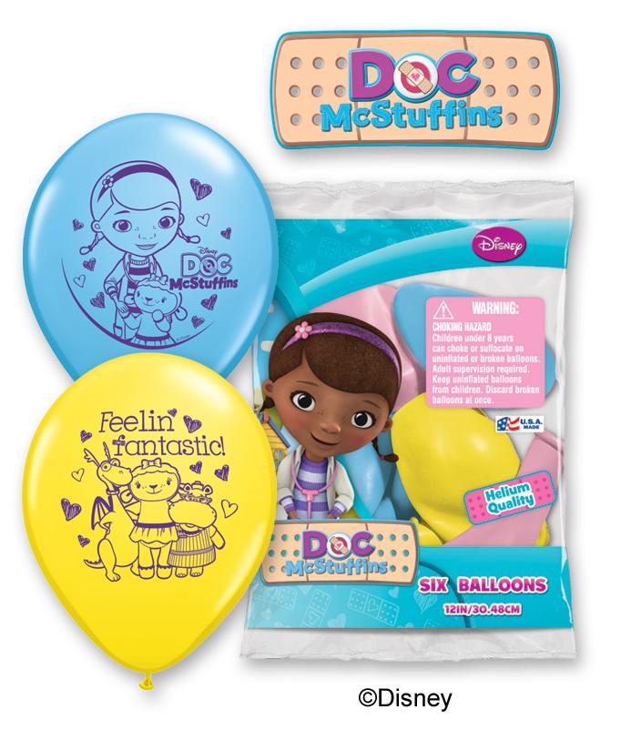 Qualatex Latex 12" Doc McStuffins Latex Balloons 6 Count