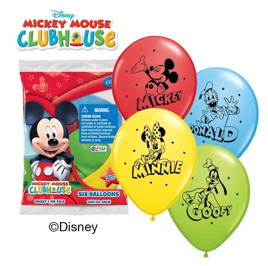 Qualatex Latex 12" Mickey and His Pals Latex Balloons 6 Count