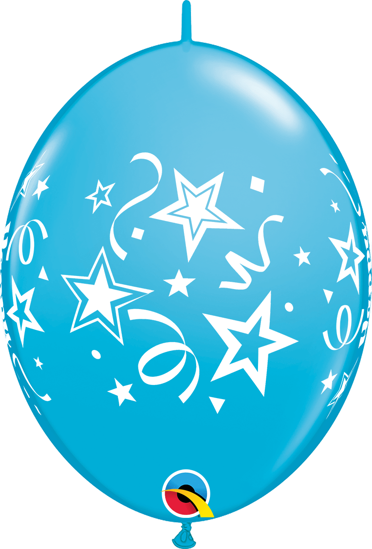 Qualatex Latex 12" Quick Link Birthday Balloons (50 pack)