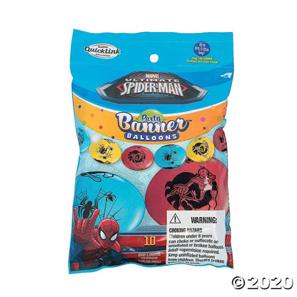Qualatex Latex 12" Spider Man QuickLink Balloon Banner (10 balloons)