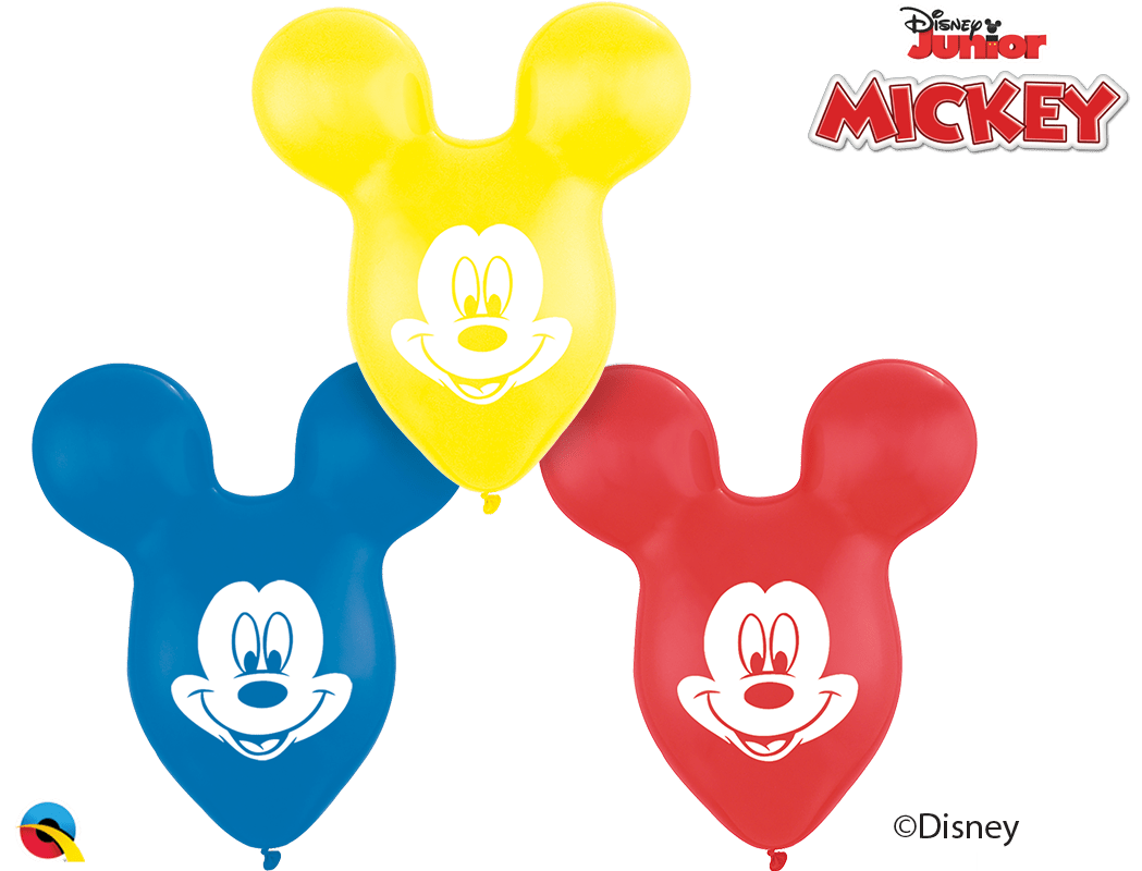 Qualatex Latex 15" Traditional Mousehead Disney Mickey Mouse Ears Balloons (25 pack)