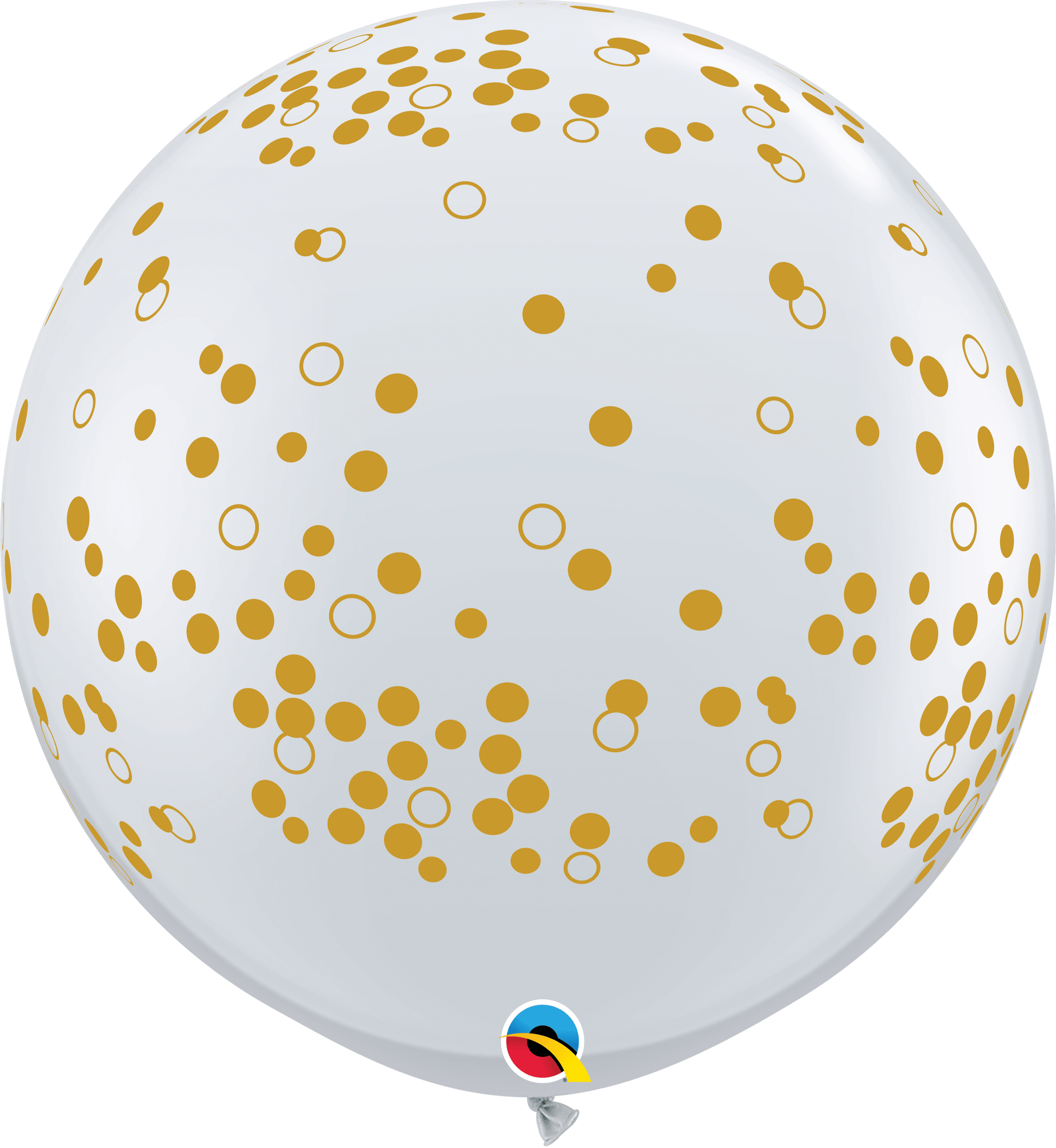 Qualatex Latex 3' Round Confetti Dots-A-Round Balloons (2 pack)