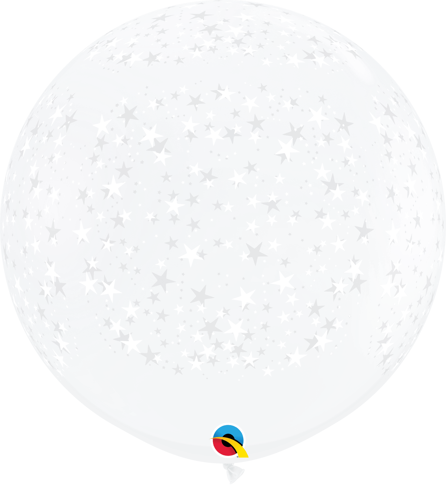 Qualatex Latex 3' Round Stars-A-Round Balloons (2 pack)